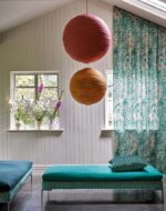 Gestrichen in Clunch. Liberty Stoffdesigns: Persian Voyage, Jade Stone